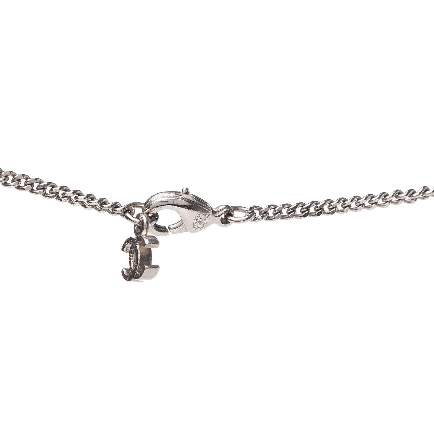 Crystal CC Necklace Silver