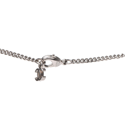 Chanel Crystal CC Necklace Silver 5 of 6