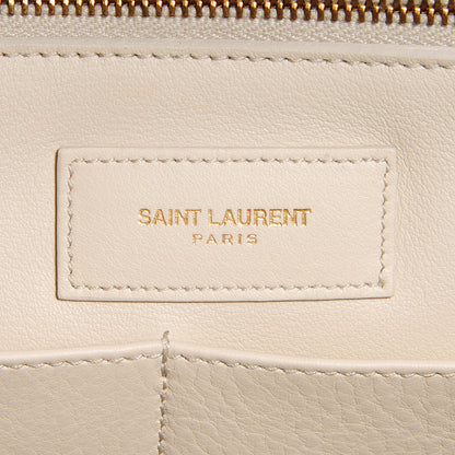 Saint Laurent Calfskin Medium Classic Y Cabas Chalk 7 of 9