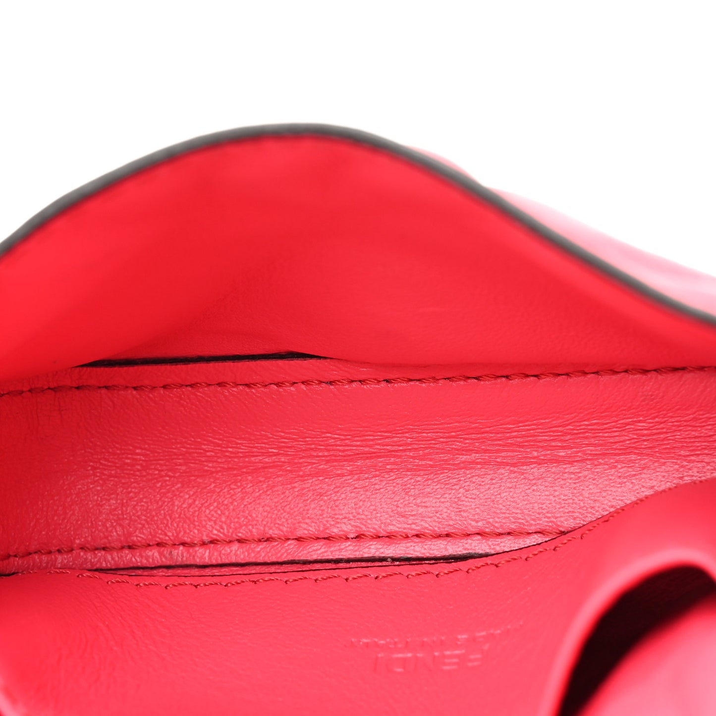 Nappa Matisse FF Embossed Nano Baguette Charm Lampone