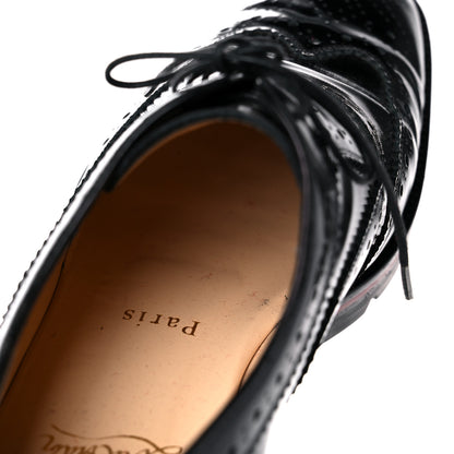 Christian Louboutin Patent Charletta Brogue Oxfords 37.5 Black 12 of 14