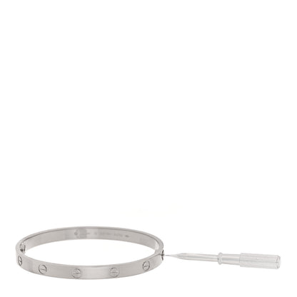 Cartier 18K White Gold LOVE Bracelet 18 3 of 7