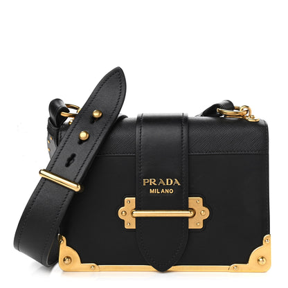 Prada City Calf Saffiano Cahier Bag Black 1 of 10