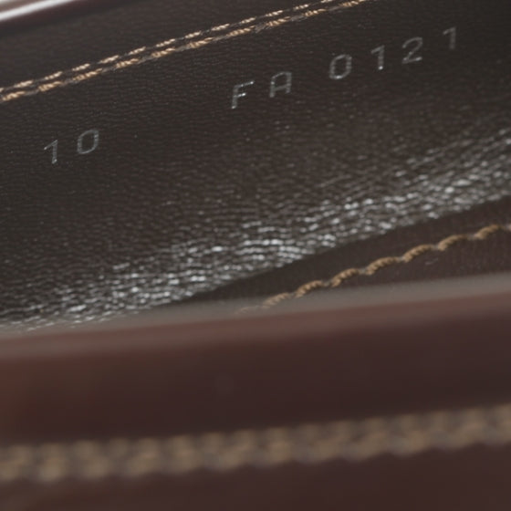 Damier Santiago Mens Loafers 10 Brown