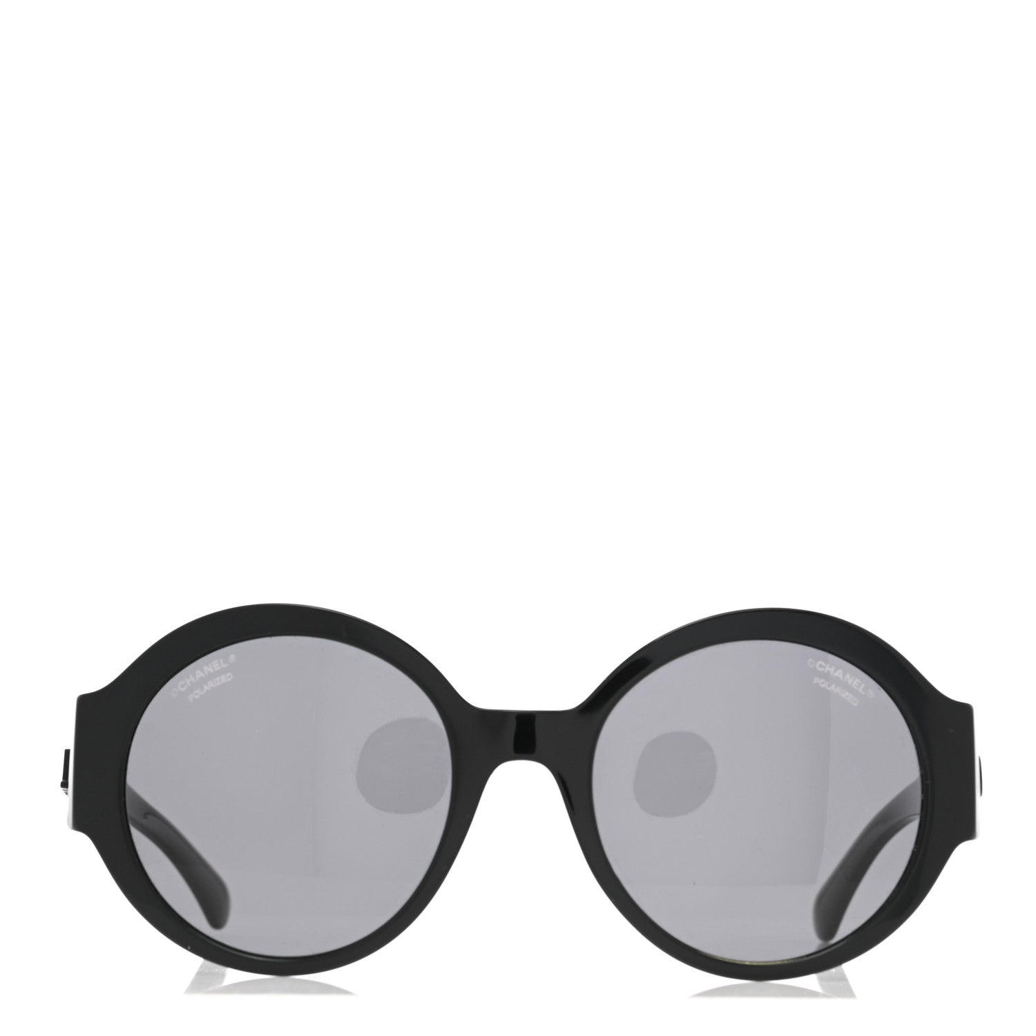 Chanel Acetate Polarized Round Sunglasses 5410 Black 2 of 10