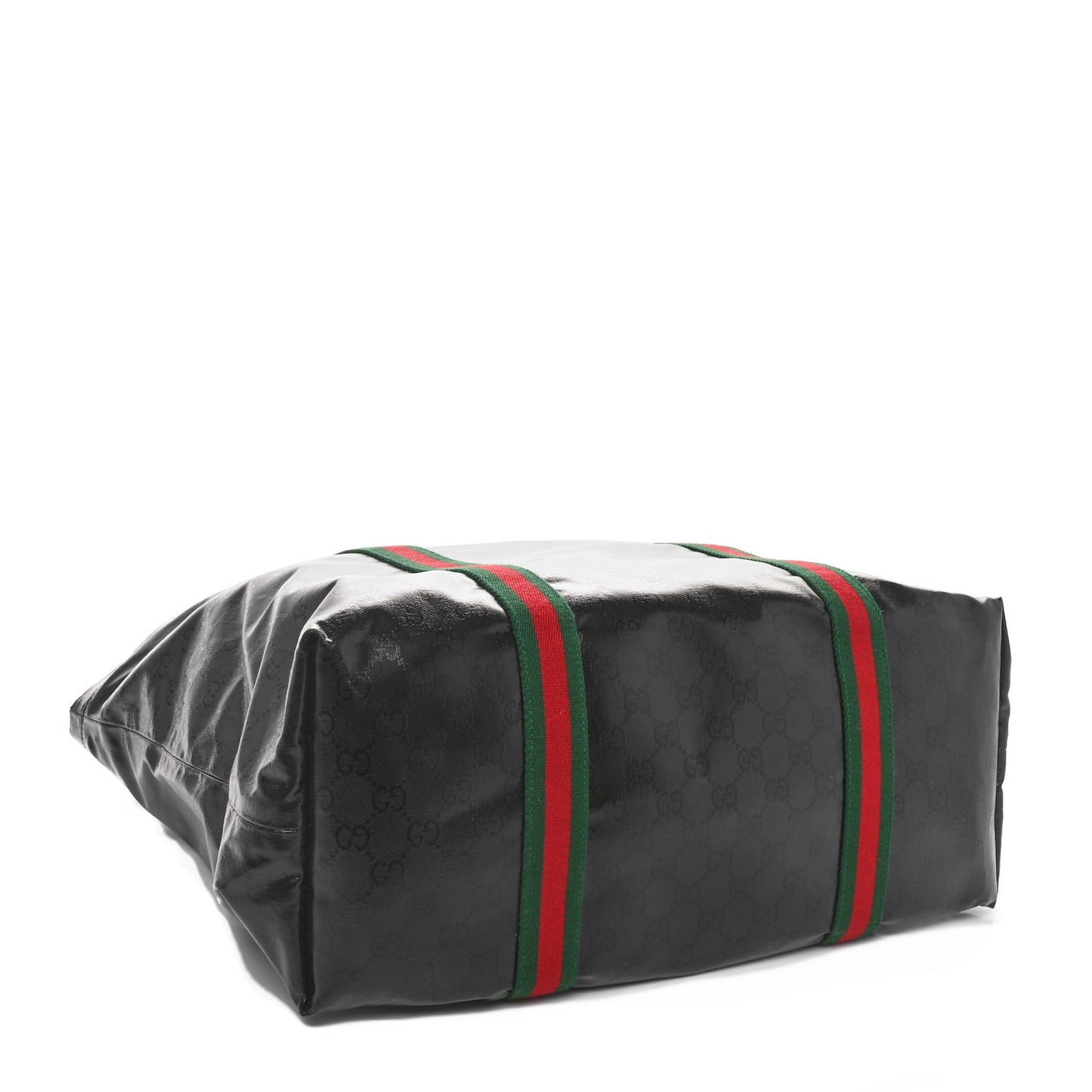 Crystal GG Monogram Web Tote Black