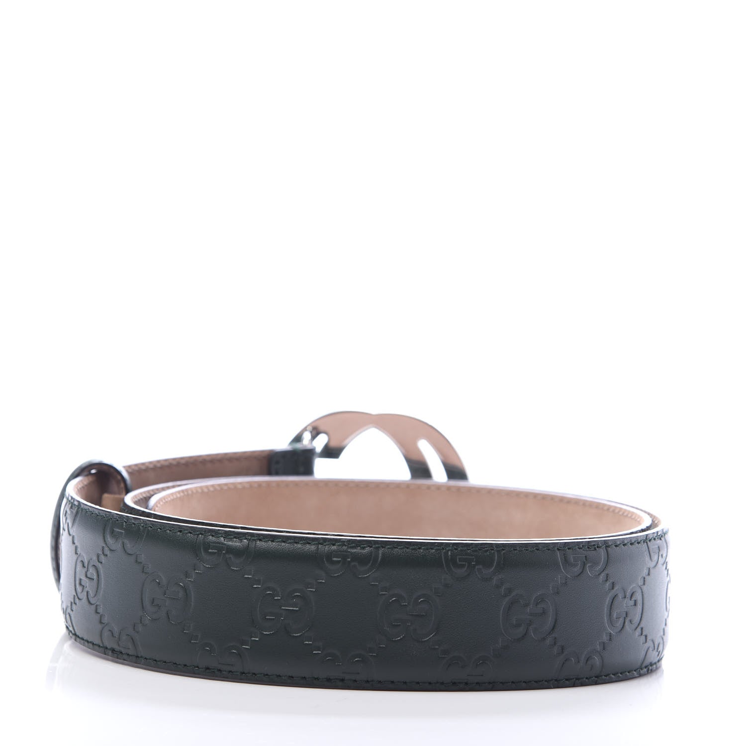 Gucci Guccissima Signature Interlocking G 40mm Belt 95 38 Verde 2 of 5