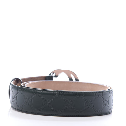 Gucci Guccissima Signature Interlocking G 40mm Belt 95 38 Verde 2 of 5