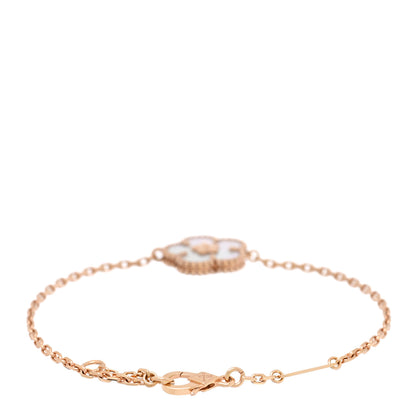 Van Cleef & Arpels 18K Rose Gold Mother Of Pearl Lucky Spring Plum Blossom Bracelet 2 of 4