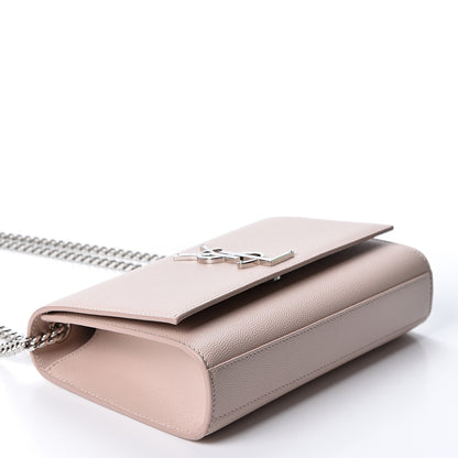 Saint Laurent Grain De Poudre Small Monogram Kate Satchel Marble Pink 3 of 10