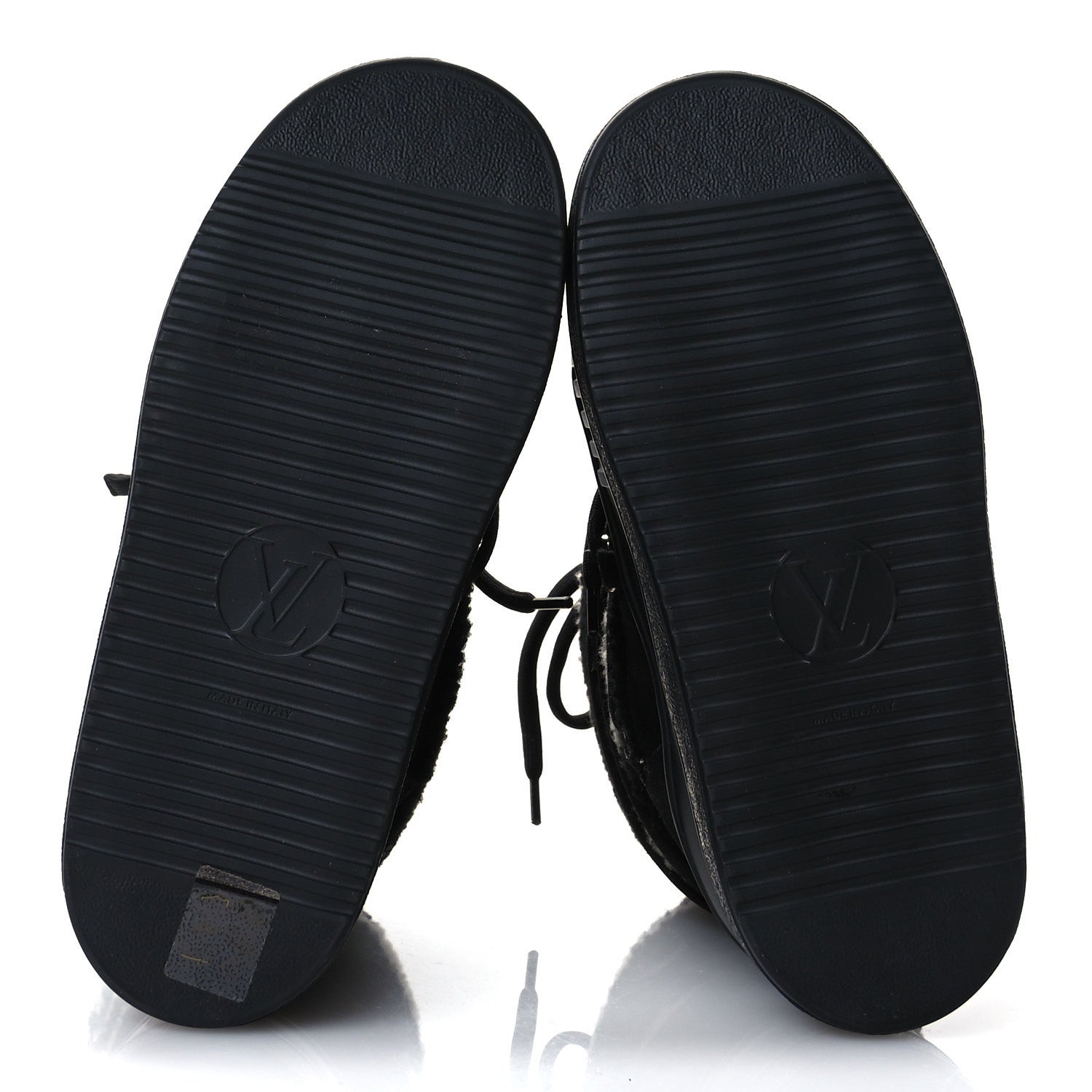 Louis Vuitton Suede Shearling Polar Flat Half Boots 36 Black 6 of 8