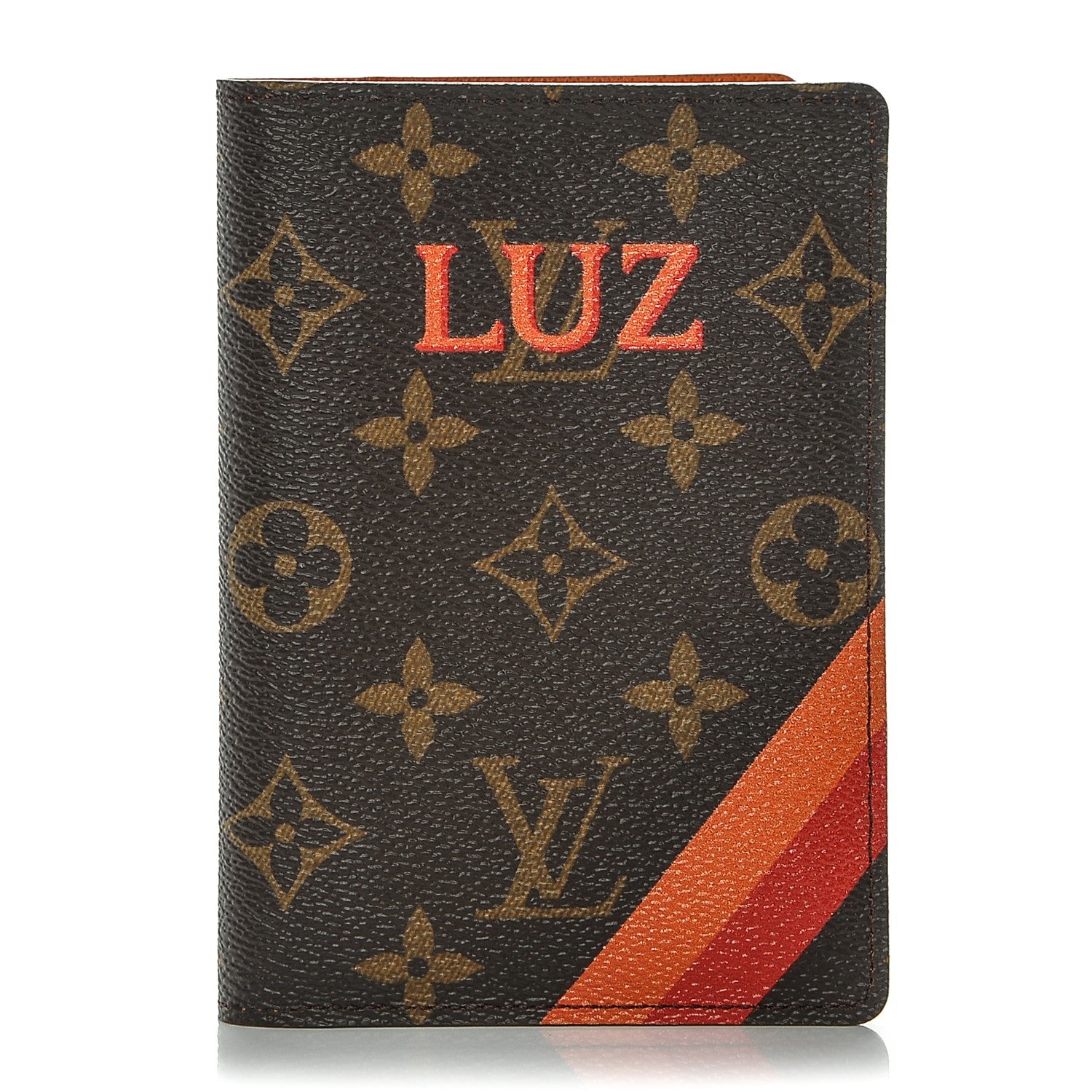 Louis Vuitton Monogram My LV Heritage Passport Cover Orange Rouge 1 of 6