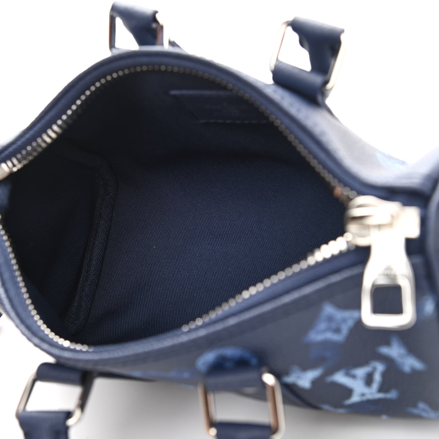 Louis Vuitton Monogram Ink Watercolor Keepall XS Blue 5 of 9