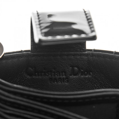 Christian Dior Patent Cannage Lady Dior 5-Gusset Card Holder Black 6 of 7
