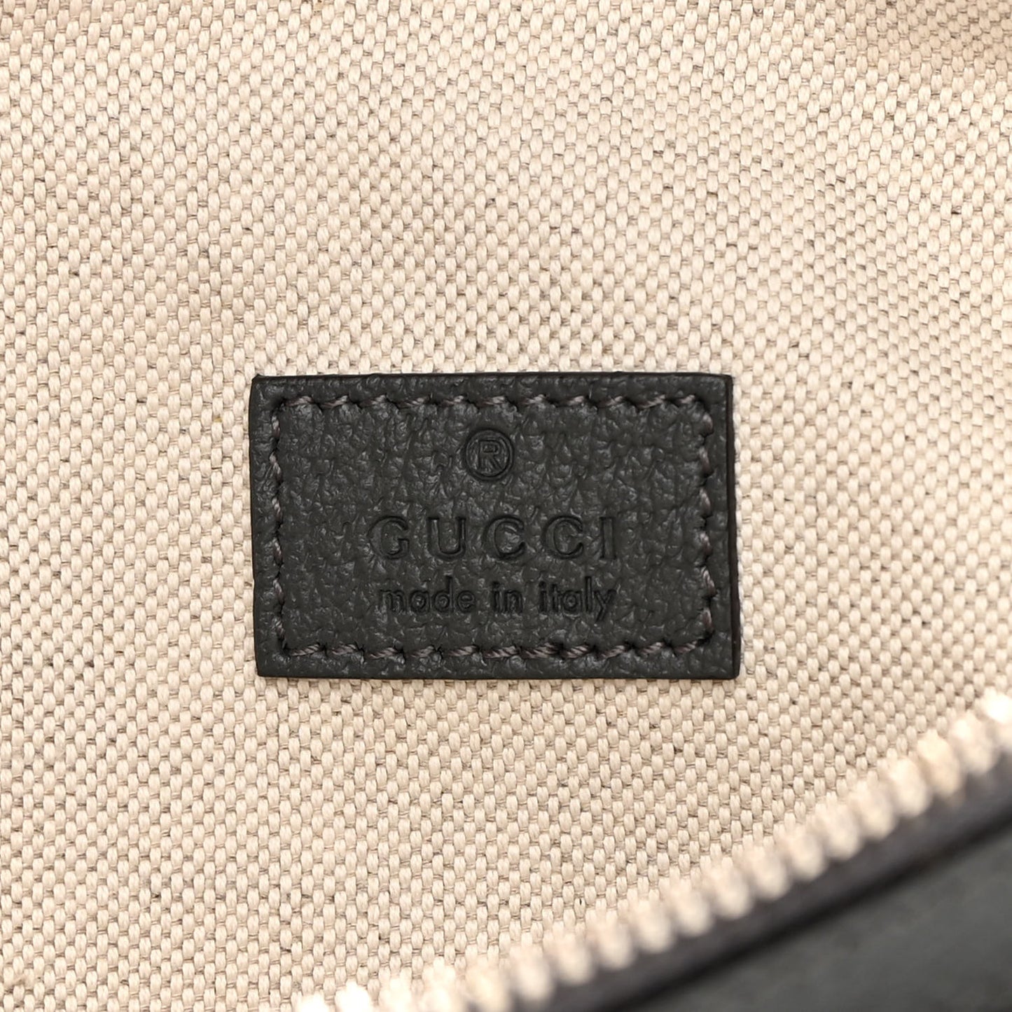 GG Supreme Monogram Textured Dollar Calfskin Ophidia Belt Bag Grey Black Graphite Grey