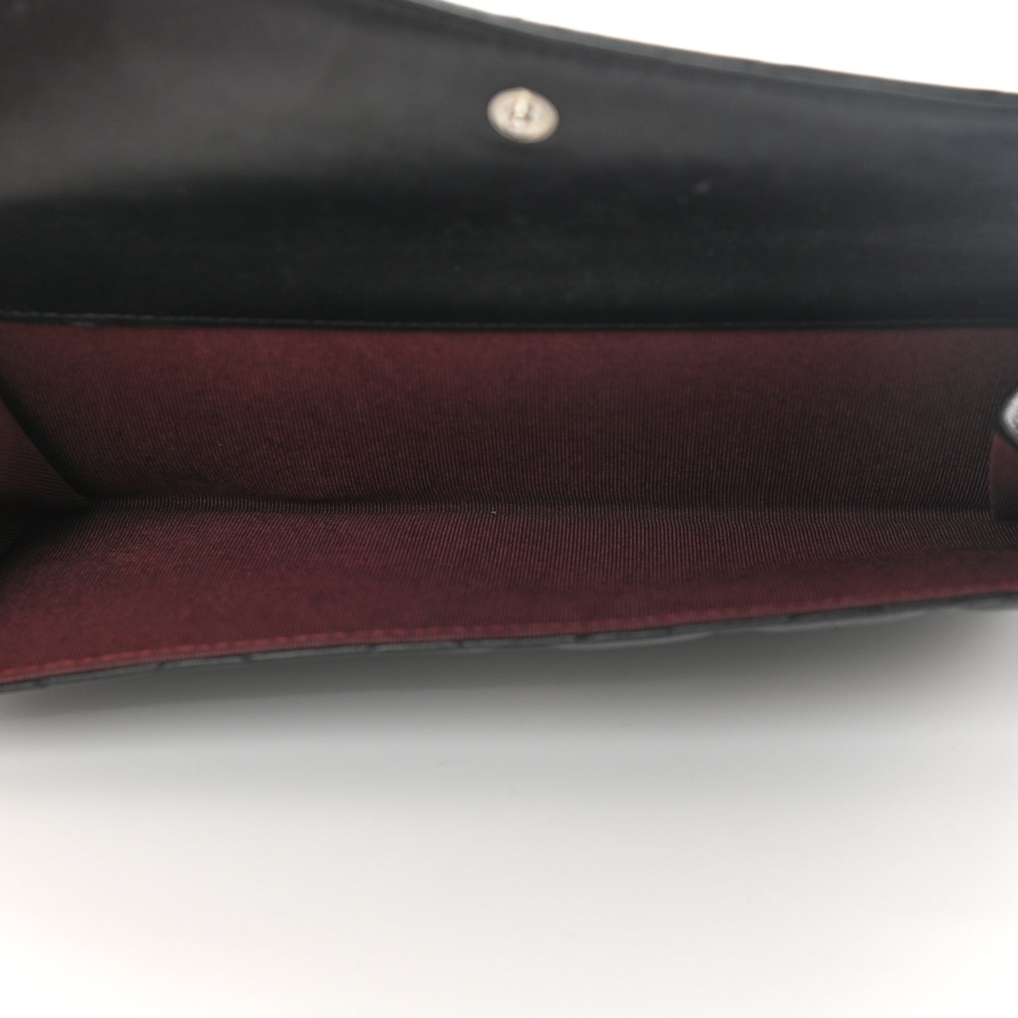 Lambskin Quilted Long Flap Wallet Black