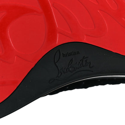 Christian Louboutin Crystal Veau Velours Womens Louis Orlato Flat Sneakers 39.5 Black 6 of 7