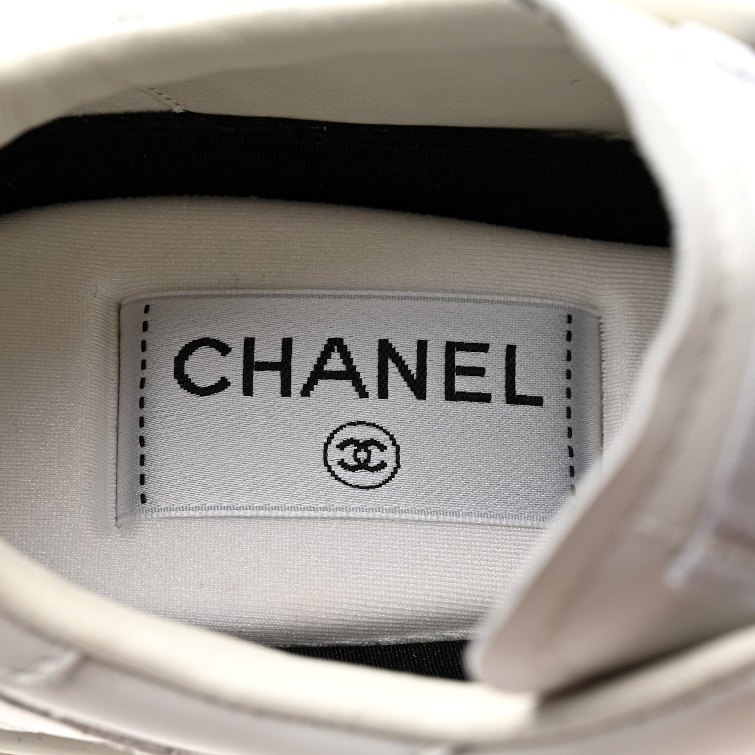 Chanel Calfskin CC Womens Sneakers 38 White 7 of 9