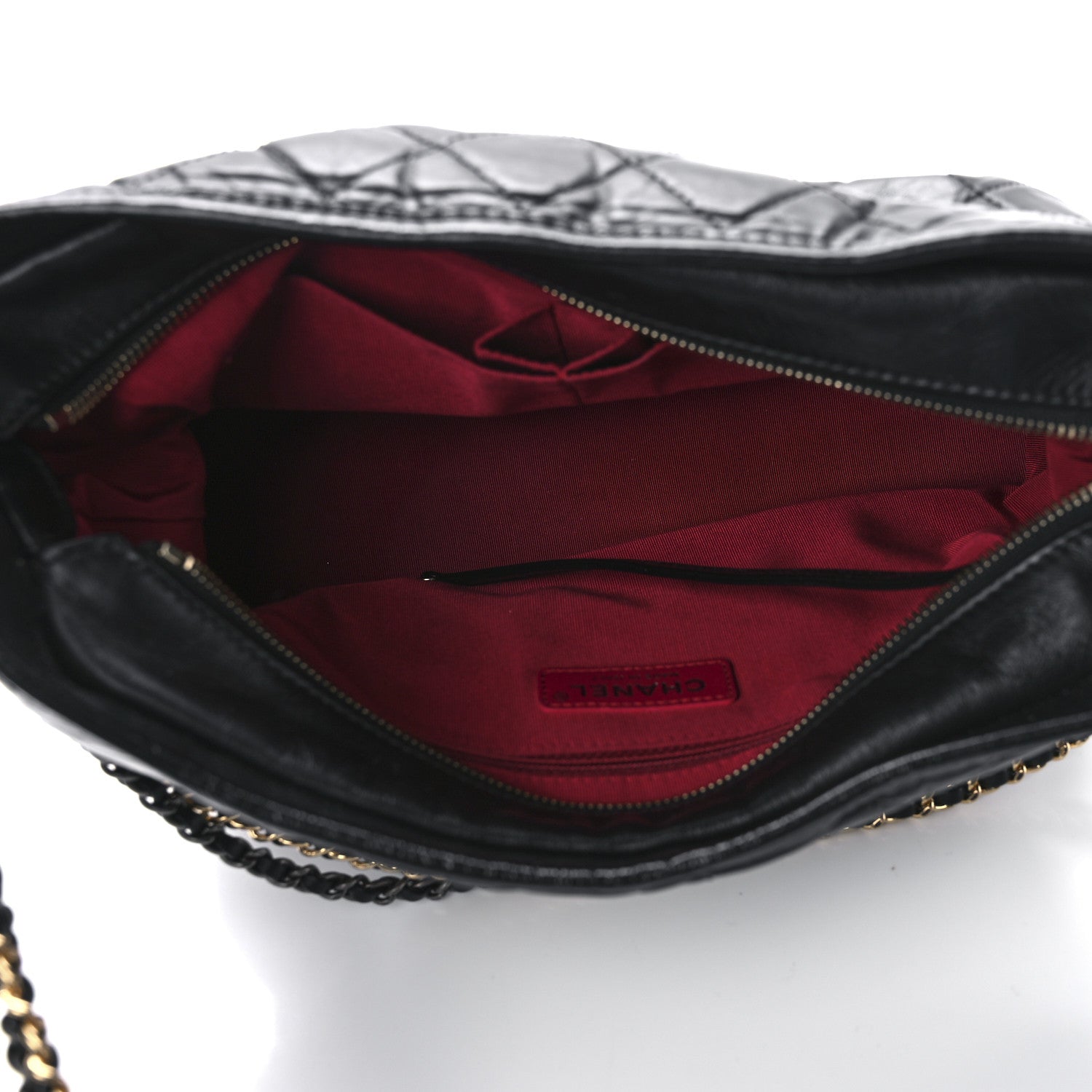 Chanel Aged Calfskin Quilted Medium Gabrielle Hobo Black 5 of 11