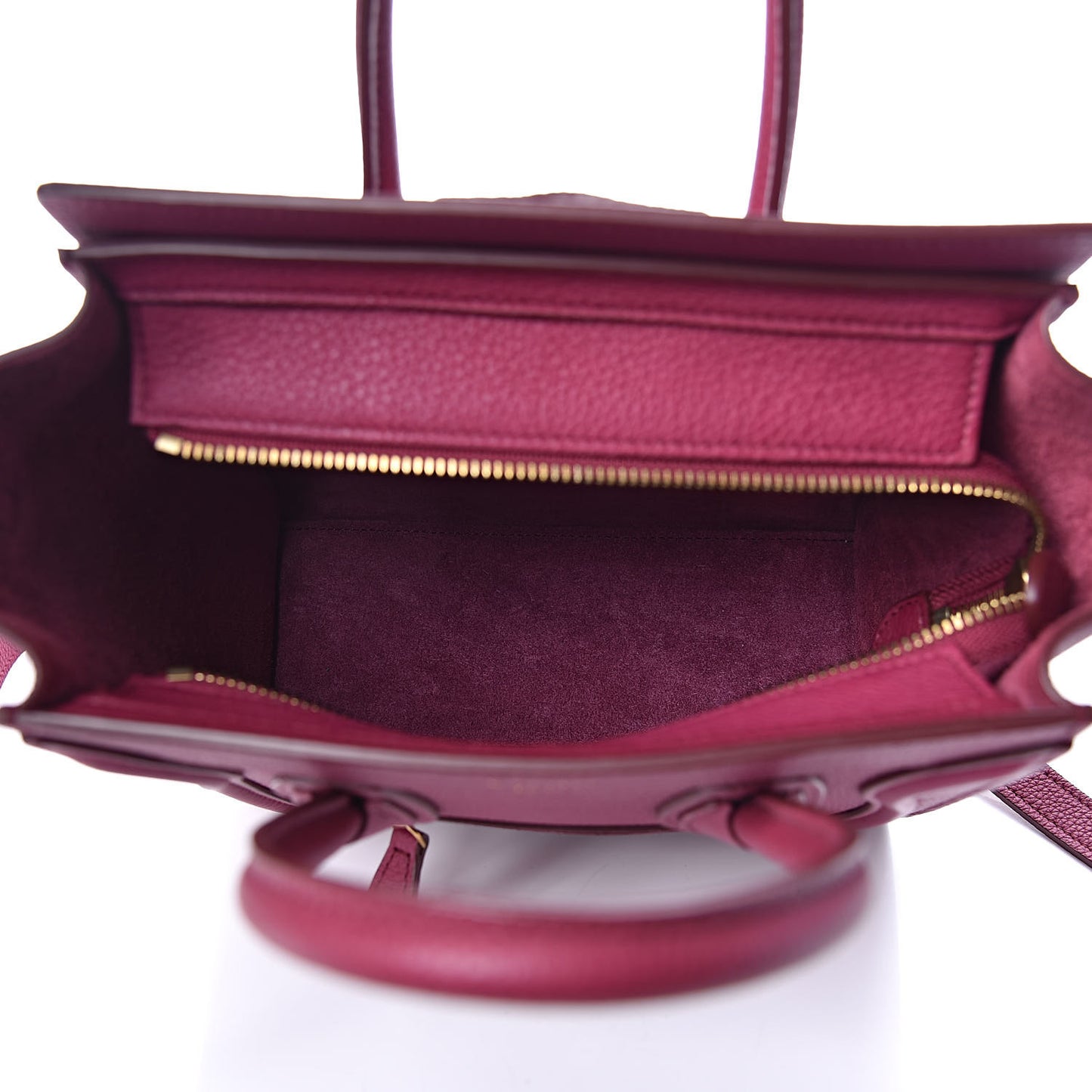 Baby Grained Calfskin Nano Luggage Plum