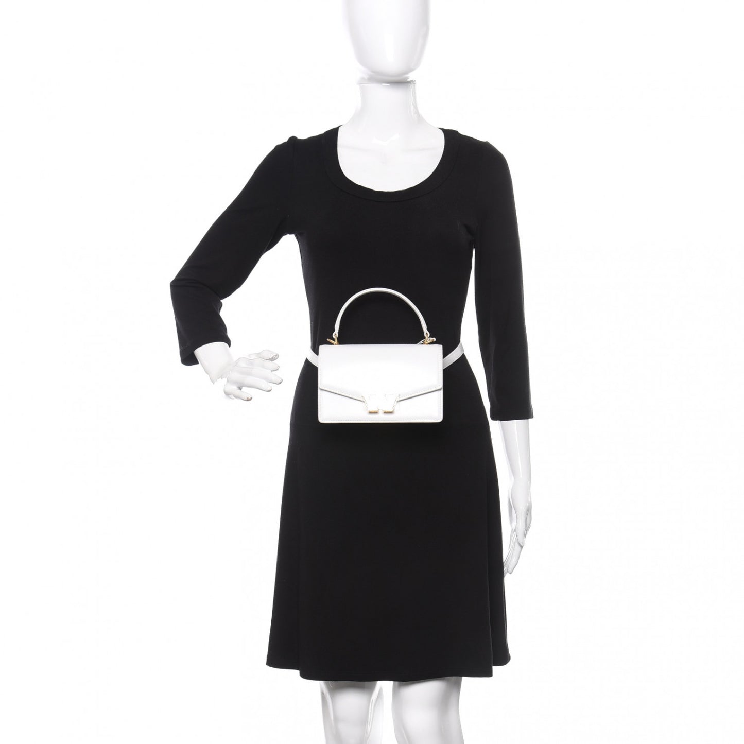 Calfskin Mini Legacy Satchel White