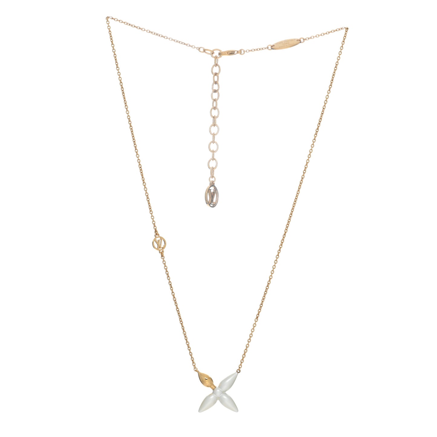 Pearl Louisette Necklace Gold White
