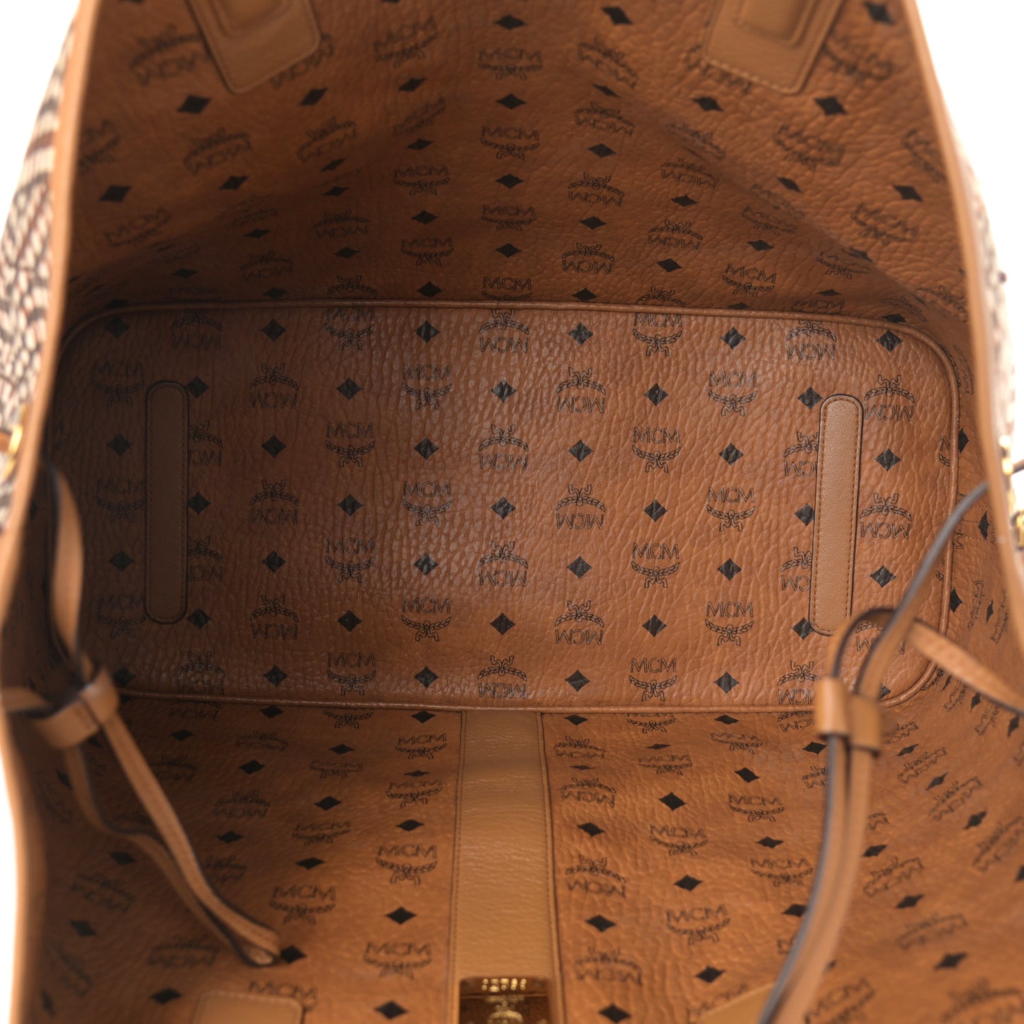 Visetos Large Liz Reversible Shopper Tote Cognac