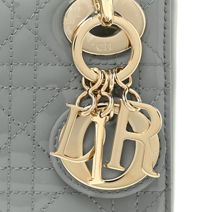 Christian Dior Patent Cannage Mini Lady Dior Grey Stone 10 of 12