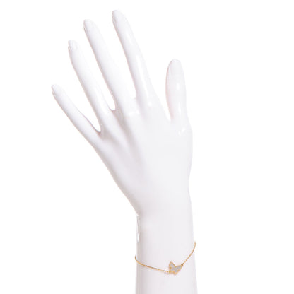 Van Cleef & Arpels 18K Yellow Gold Mother of Pearl Sweet Alhambra Butterfly Bracelet 2 of 6