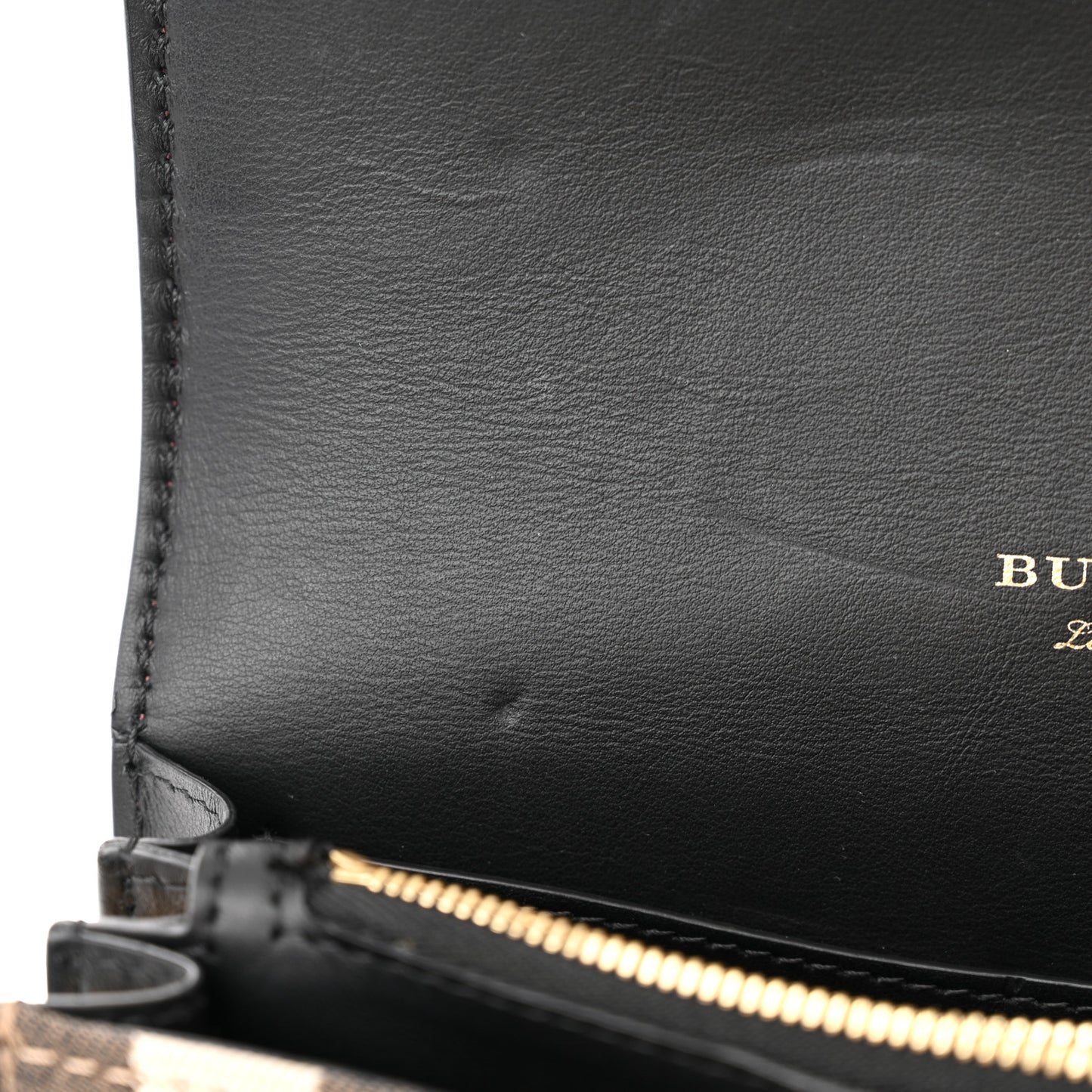 House Check Bridle Calfskin Madison Buckle Bag Burgundy