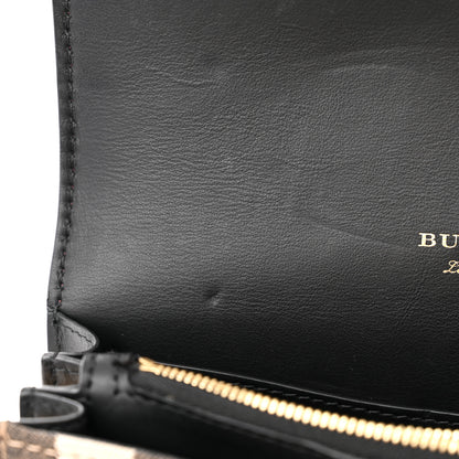 Burberry House Check Bridle Calfskin Madison Buckle Bag Burgundy 11 of 12