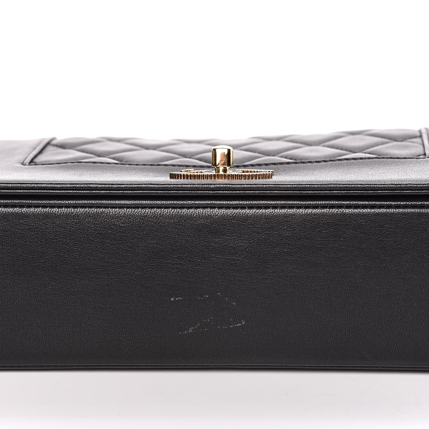 Chanel Sheepskin Quilted Vintage Mademoiselle Flap Black 9 of 17