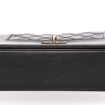 Chanel Sheepskin Quilted Vintage Mademoiselle Flap Black 9 of 17