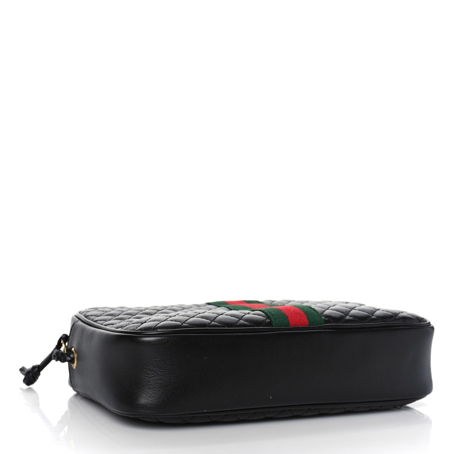Gucci Calfskin Web Trapuntata Small GG Shoulder Bag Black 4 of 9