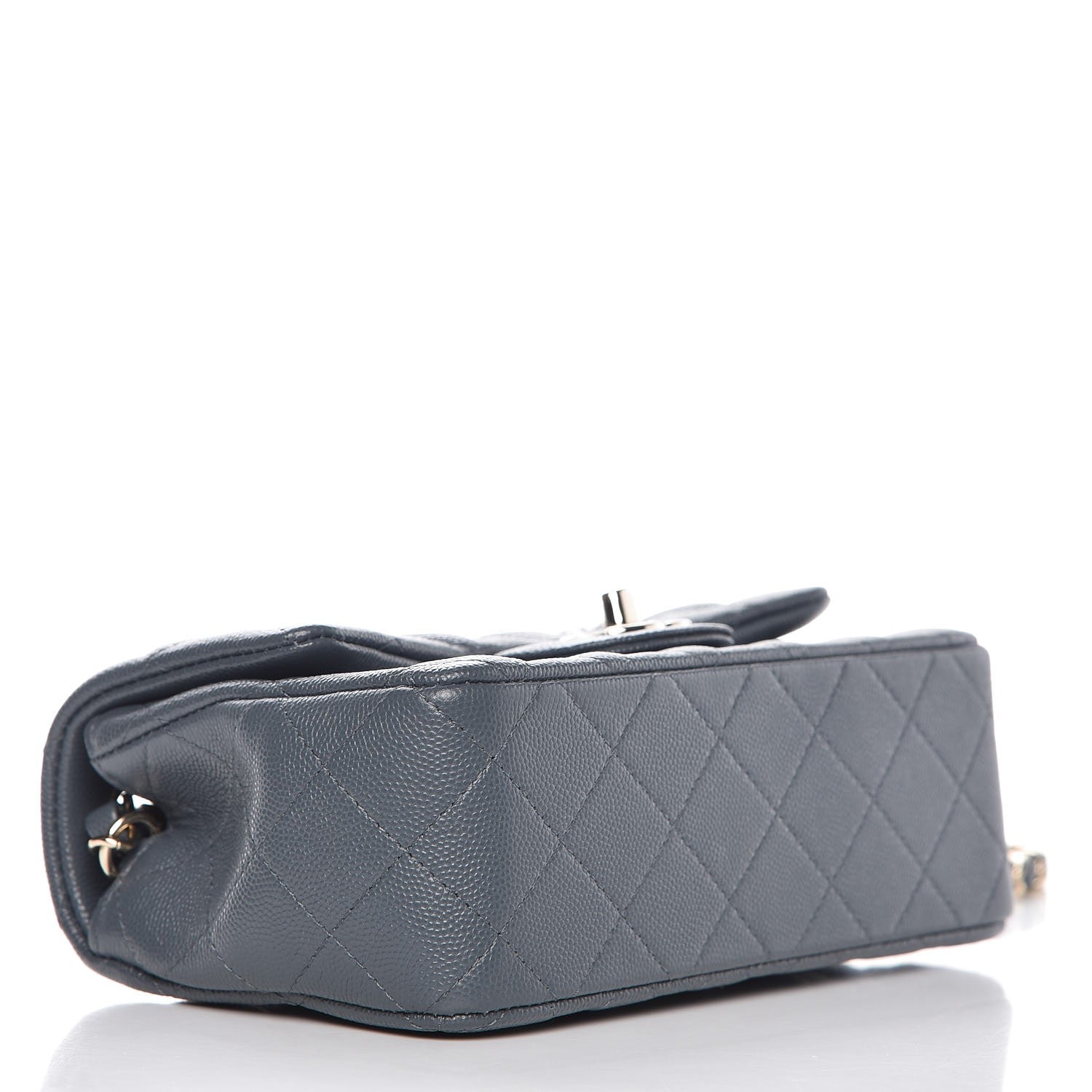 Chanel Caviar Quilted Mini Rectangular Flap Dark Grey 4 of 8