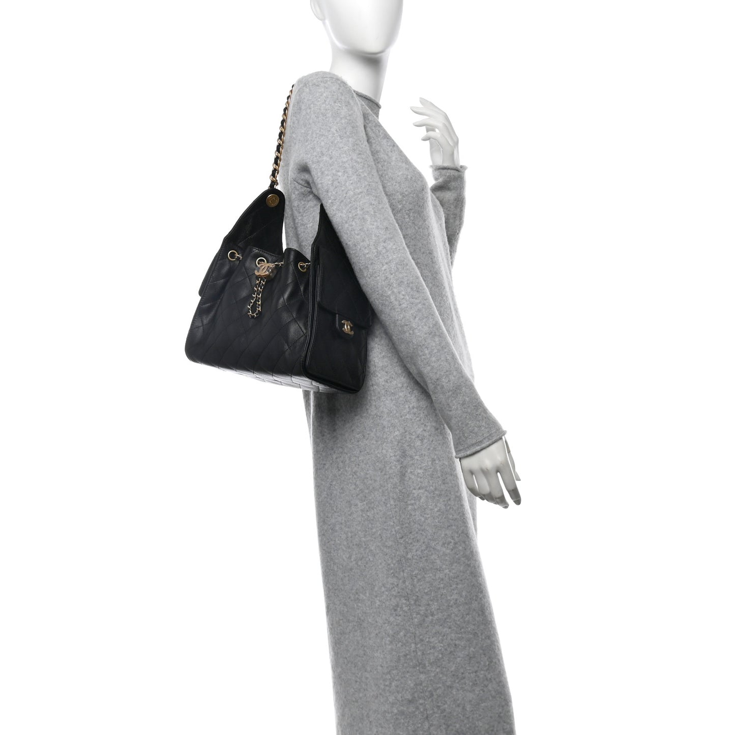 Caviar Quilted Small Chanel 25 Handbag Black