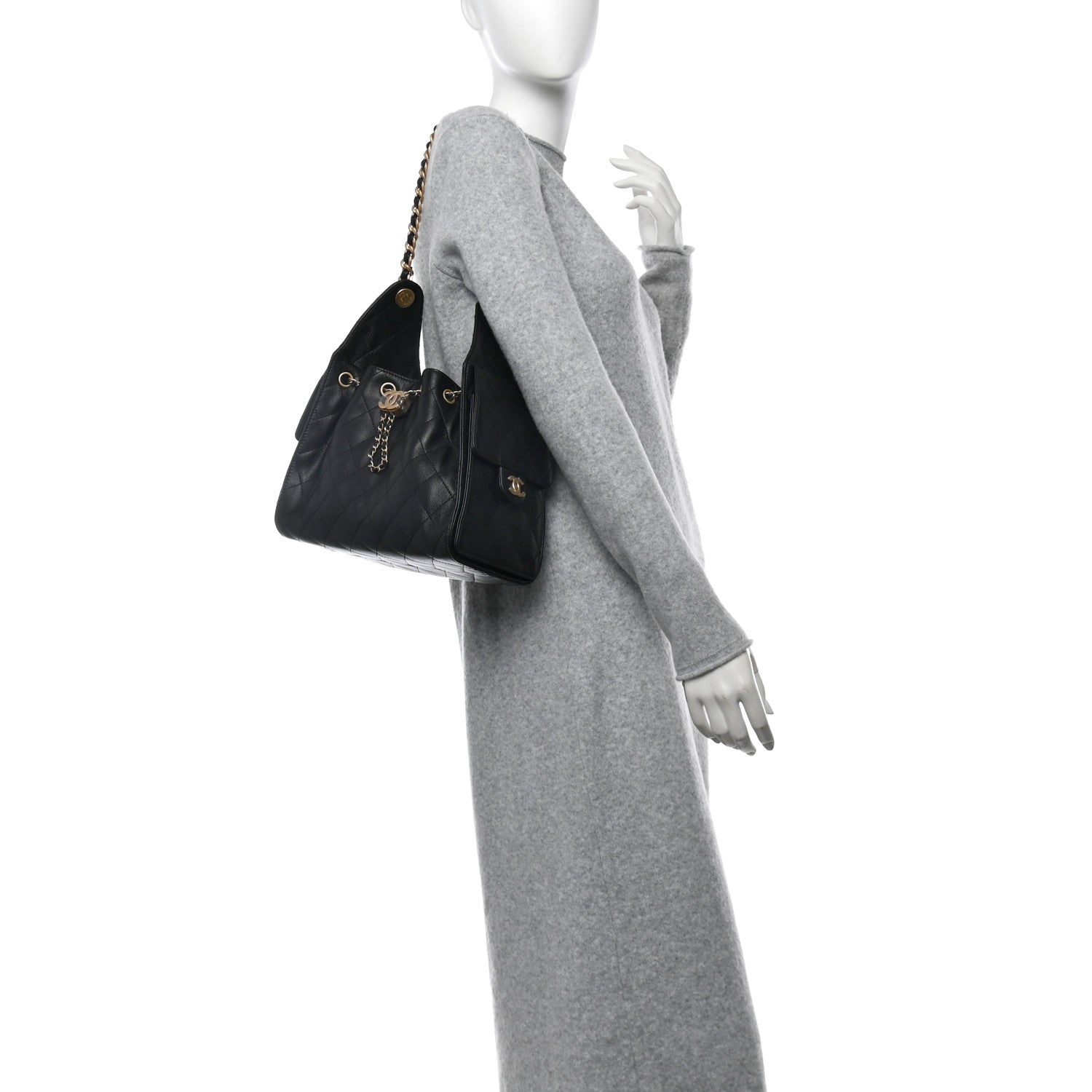 Chanel Caviar Quilted Small Chanel 25 Handbag Black 2 of 11