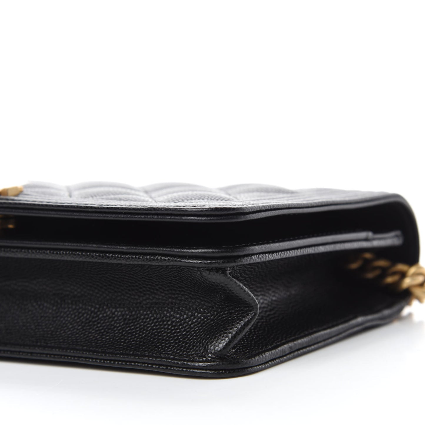 Caviar Quilted Boy Wallet On Chain WOC Black