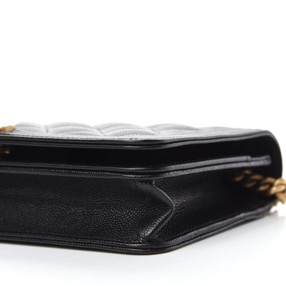 Chanel Caviar Quilted Boy Wallet On Chain WOC Black 7 of 12