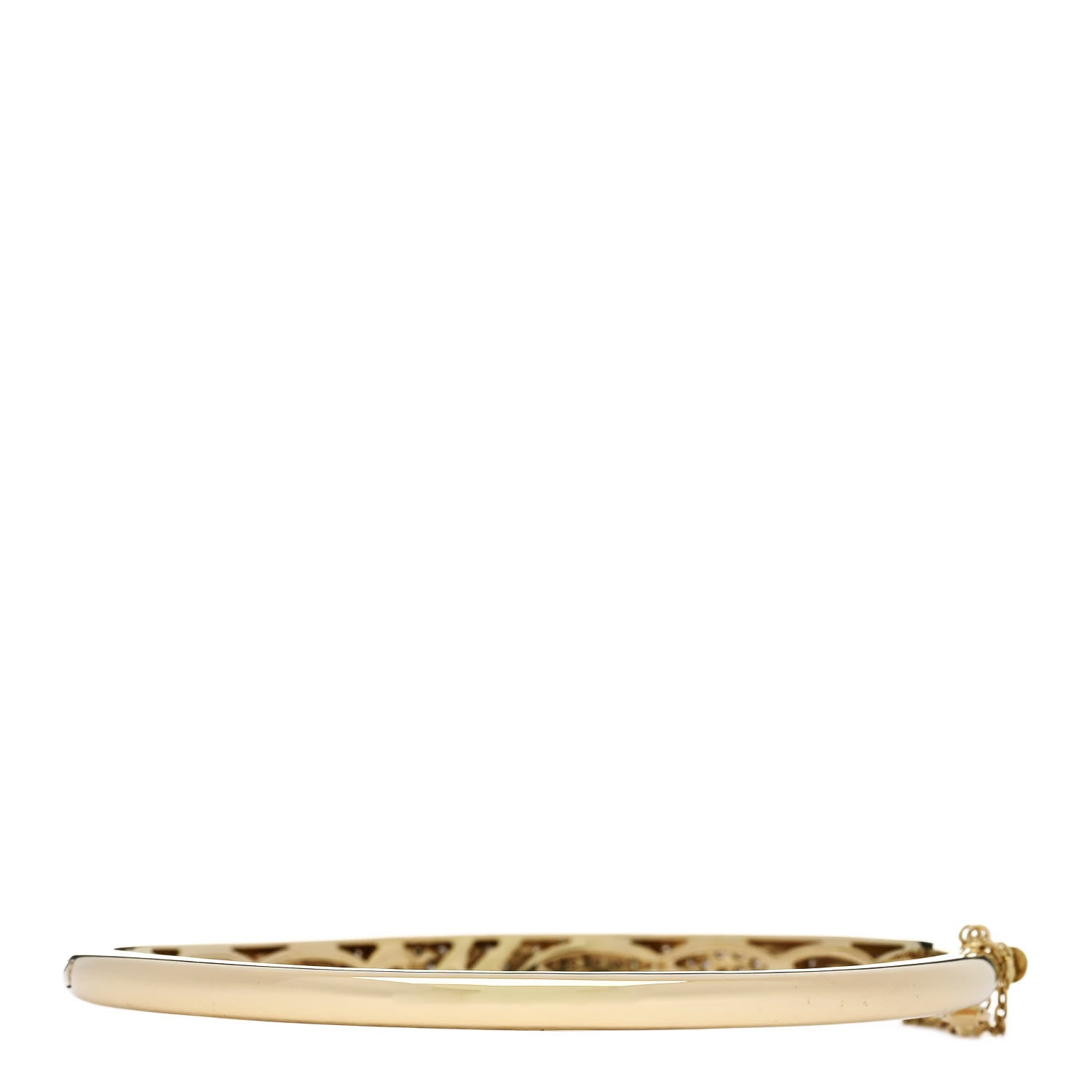 Parker & West by FASHIONPHILE 18K Yellow Gold Diamond .97ct Pave Bangle Bracelet M 3 of 8
