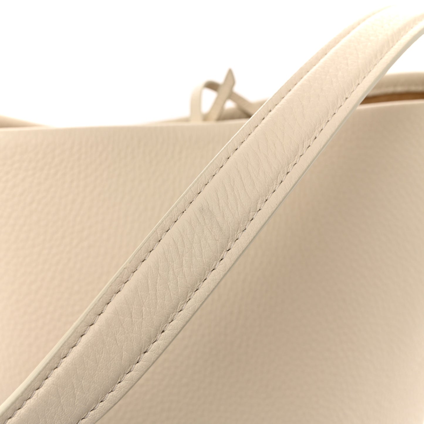 Grained Calfskin Medium N/S Park Tote Ivory