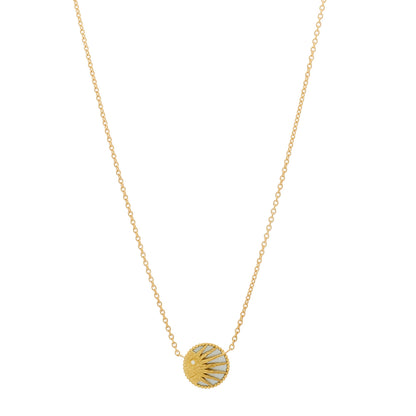 Christian Dior 18K Yellow Gold Platinum Diamond Black Onyx Mother of Pearl Rose Celeste Pendant Necklace 1 of 6
