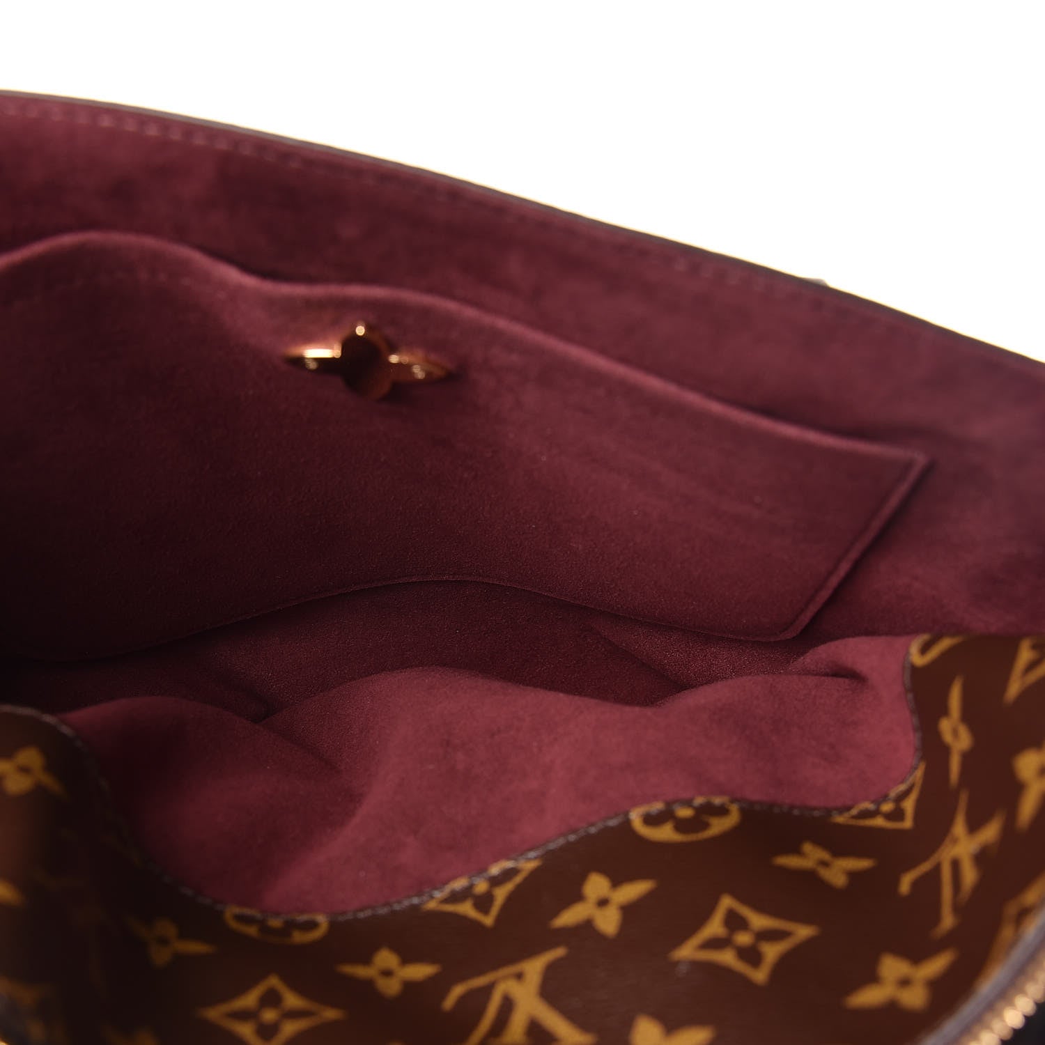 Louis Vuitton Monogram Flower Zipped Tote MM Bordeaux 6 of 16
