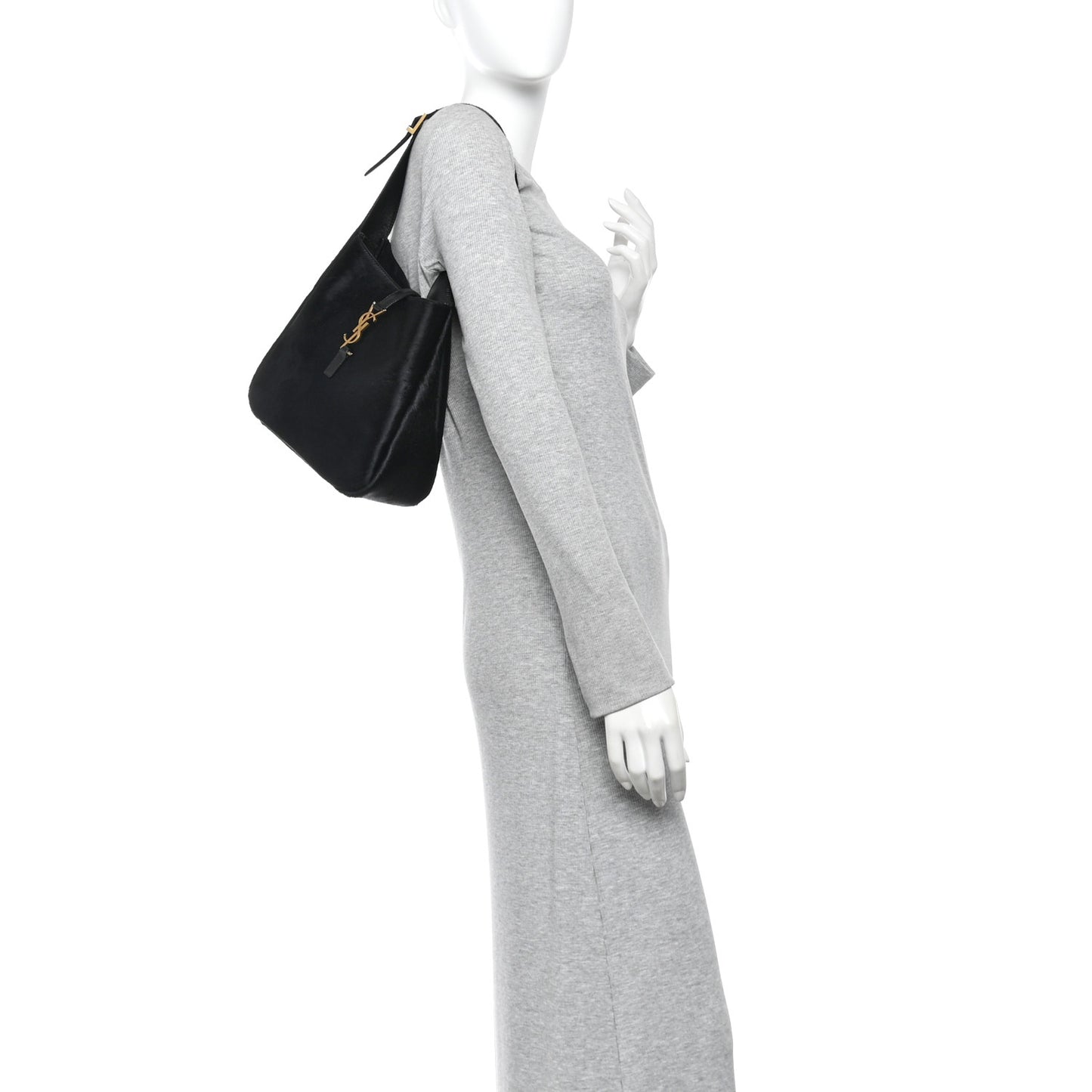 Calf Hair Small Le 5 A 7 Soft Hobo Black