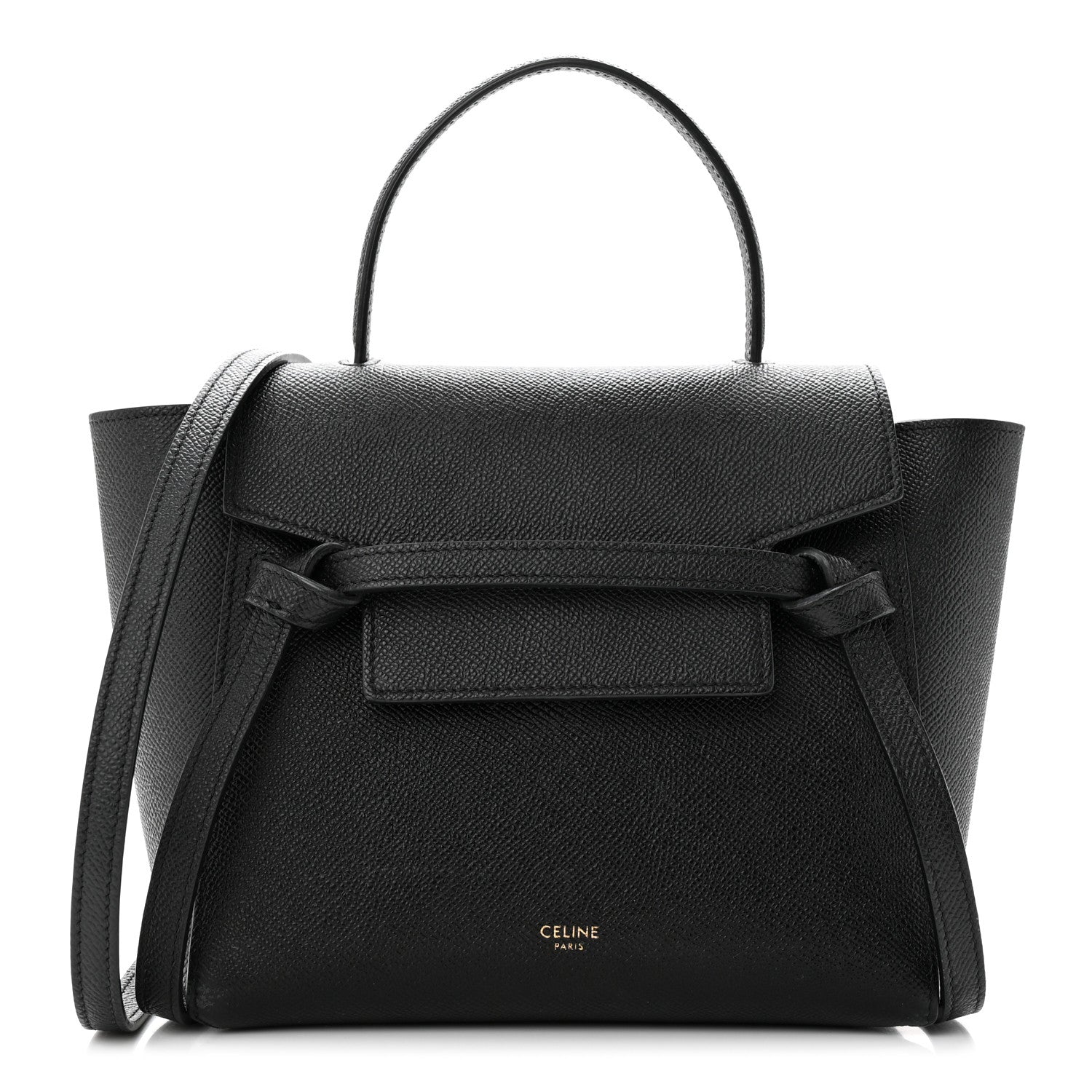 Celine Grained Calfskin Nano Belt Bag Black 1 of 10