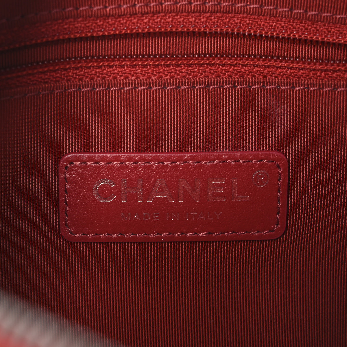Chanel Calfskin Chain 20s Signature Bowling Bag Red 5 of 9