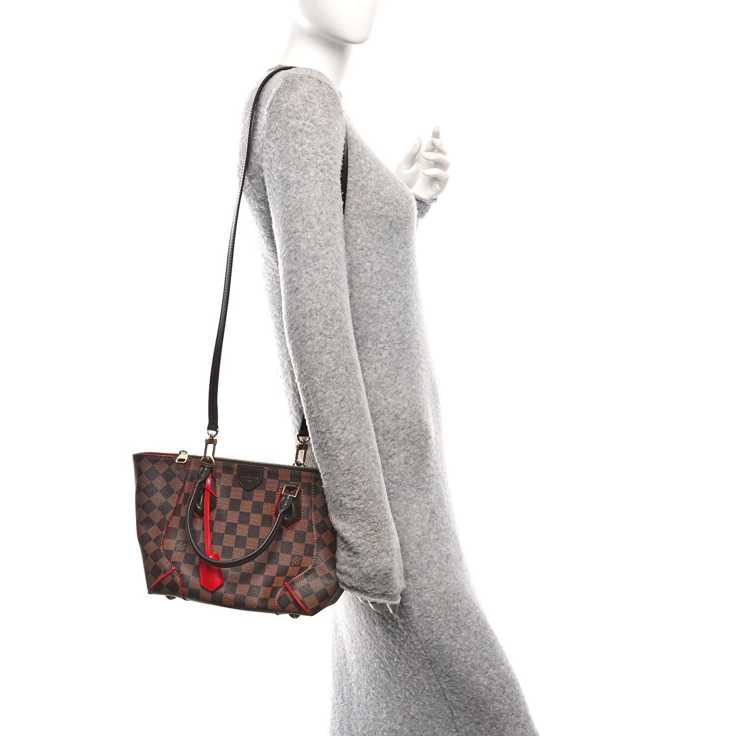 Louis Vuitton Damier Ebene Caissa Tote PM Cherry 2 of 9