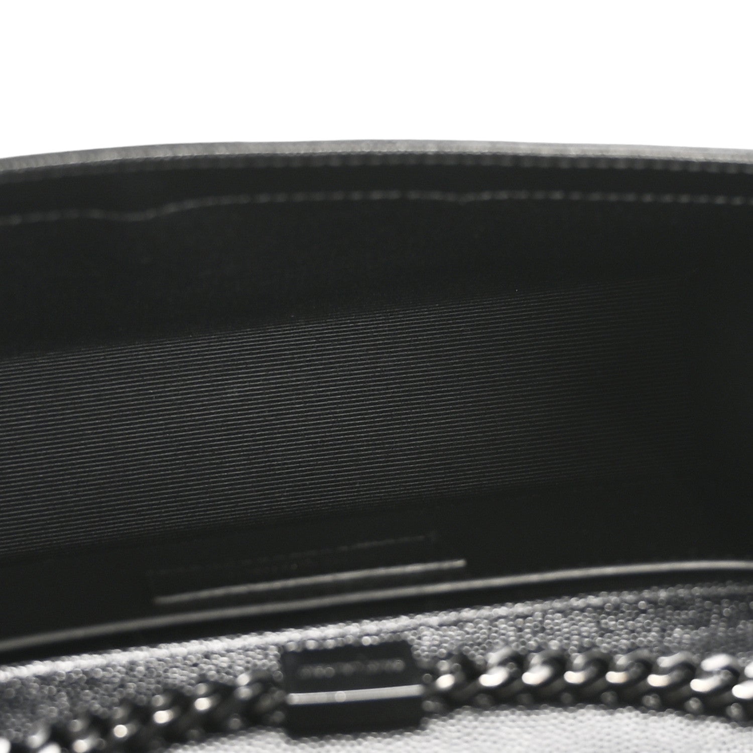 Saint Laurent Grain De Poudre Small Monogram Monochrome Kate Satchel Black 5 of 13
