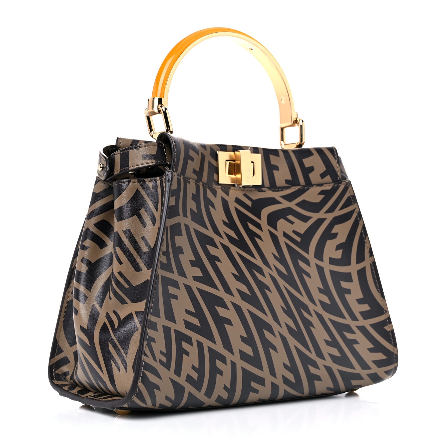 X SARAH COLEMAN Vitello Liberty Shiny Nappa Plexiglass FF Vertigo Mini Peekaboo Iconic Satchel