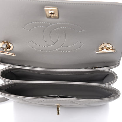 Chanel Lambskin Quilted Small Trendy CC Top Handle Flap Grey 6 of 14